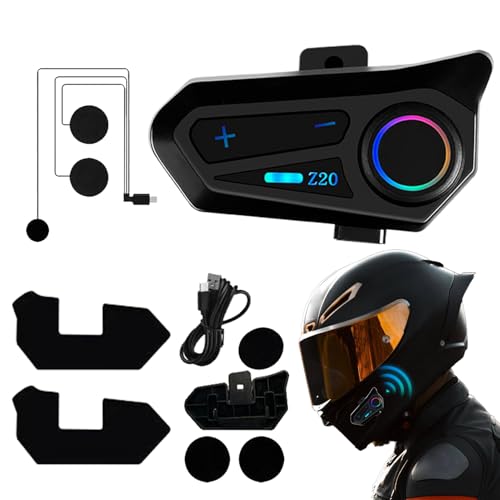 Cuffie per casco da moto – Altoparlante audio senza fili, IPX6, impermeabili, di tipo C, ricarica | Attrezzature sonore da equitazione per uomini e donne, di comunicazione in bicicletta