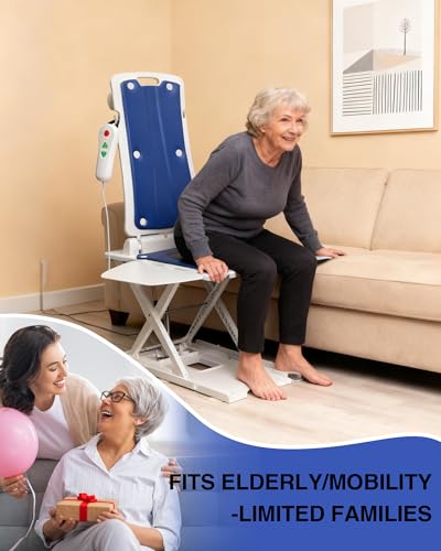 Electric Chair Lift - Floor Lift for Elderly Falls, IPX8 Waterproof Bath Lift, Support Up to 308 LBS, Chair Lift Assist Devices for Seniors, Suitable for Bathtub, Bathroom, Bedroom, Living Room - Thumbnail 3