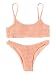 SOLYHUX Women's Two Piece Shirred Bikini Set Tangelo S