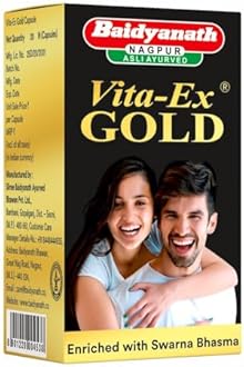 Baidyanath Asli Ayurved Vita Ex Gold I Stamina Booster I Pack Of 20 Capsules