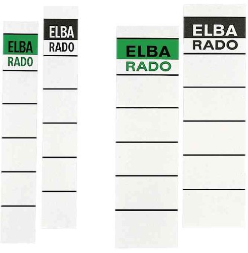 Preisvergleich Produktbild ELBA OrdnerrückenEinsteckschild, extra kurz breit, weiß