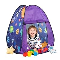 Kids Play Tent, Pop Up Tent for Toddlers, Portable Baby Ball Pit with Storage Bag, Children Safe Zone for Indoor Outdoor, Christmas Birthday Toys Gifts Playhouse for Boys Girls (Space)