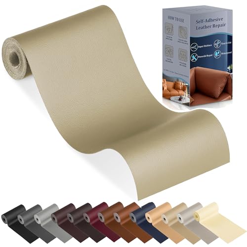 YAFLC 4x63 Inch Medium Beige Leather Patch