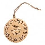 MATÉRIAU DURABLE: Fabriqué en bois de haute qualité avec une finition naturelle qui s'intègre parfaitement dans votre décoration de Noël