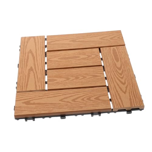 Suelo de instalacion resistente con composite de madera y plastico para jardin