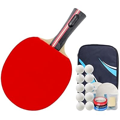 Ping Pong Paddle ping Pong bat Table Tennis Racket Seven Star Single Shot Professional Level Ping Pong Paddle Contains 10 Balls 1 Racket Set Table Tennis Paddle Set