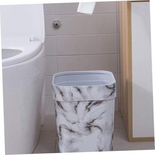 Caneca de Basura Plástica Blanca, Forma Cilíndrica miniatura 6