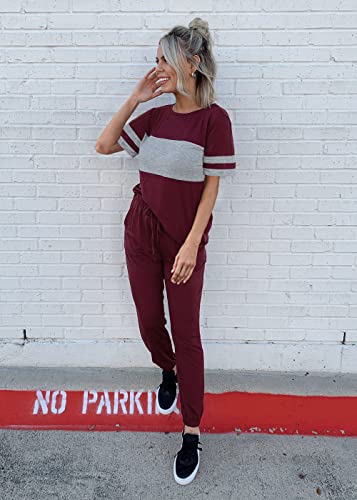 PRETTYGARDEN Women's Two Piece Sets 2025 Summer Spring Jogger Pants Travel Vacation Lounge Outfits Airplane Matching Clothes
