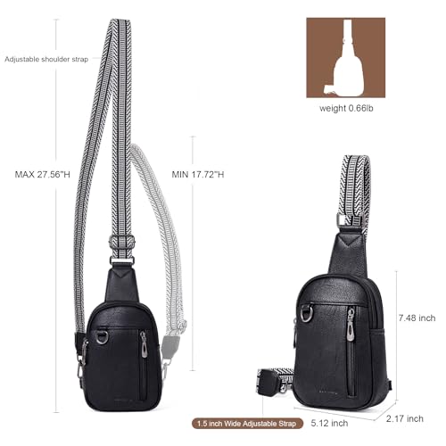 Image of cakang Womens Sling Bag Crossbody Bags for Women Vegan Leather Sling Backpack Daypack Fanny Pack Crossbody Purse Travel