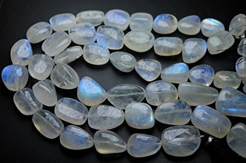 Pierre de lune arc-en-ciel nuggets 12-18mm pour remplacer les perles ternes sans éclat