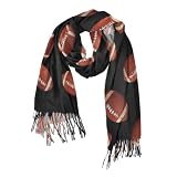 Mazeann American Football Ball Black Womens Scarf