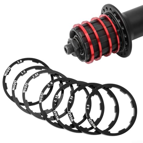 Junta profesional de casete de bicicleta y arandela de buje libre esencial para el mantenimiento del cubo de bicicleta (negro 1 mm)