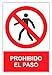 MovilCom® - Señal de aluminio PROHIBIDO EL PASO 300X400mm Señal prohibición (ref.RD41902)