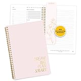 Decorably 84 Sheets Undated Daily Planner Notebook with Hourly Schedule, 6.3x9.3in Gold Spring-Bound To Do List Notebook with Top Priorities, To-Dos, Follow-ups, Notes, Ideas and Inspirational Quotes