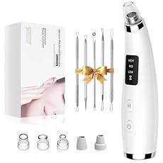 SUCTION POWER: Features 3 adjustable suction levels (High/Mid/Low) for customized facial treatment and effective blackhead removal COMPLETE KIT: Includes 5 professional stainless steel probes and multiple suction heads for targeting different facial ...