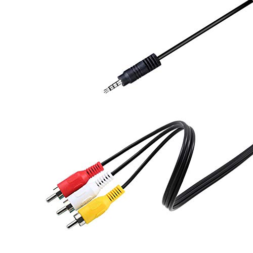 axGear AUX Male 3.5mm to 3 RCA AV Audio Video Male Converter Cable TV Cord Adapter Wire
