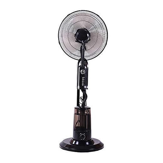 ADASP 16" Oscillating Standing Misting Fan with Water Tank,Whisper Quiet Cooling Pedestal Fan,Negative Ion Humidificater, Remote Control,Timing Function,Rated for Indoor and Outdoor Applications
