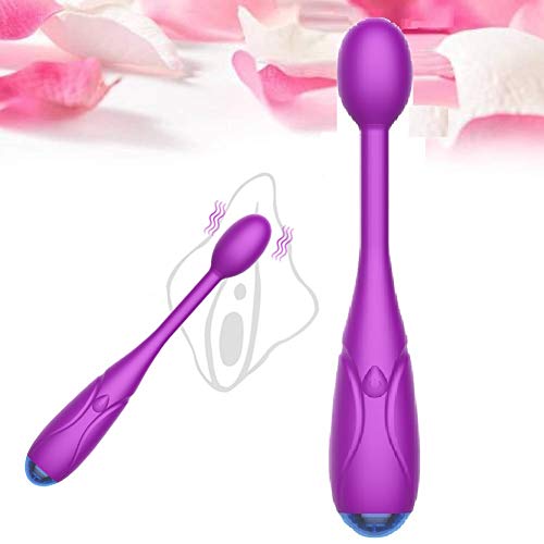 Foot Massager, Mini Vibrator with 10 Vibration Modes, Rechargeable Clitoral G-spot Vibrator Bullet-Type Vibrator, Waterproof and Powerful Portable Massager for Couples Travel (Purple)