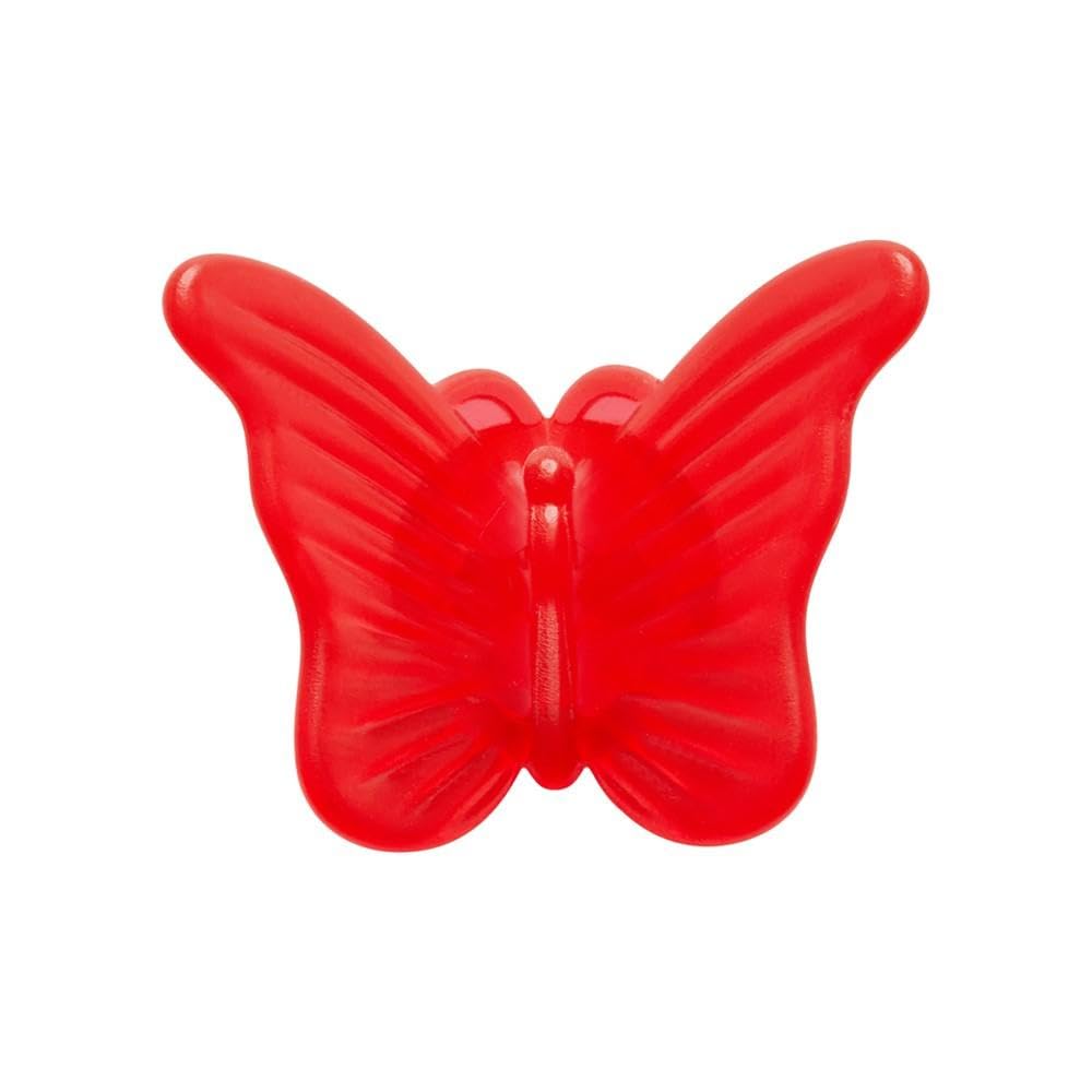 Crocs Jibbitz Throwback SHOE ACCESSORY| Jibbitz for Crocs, Red Butterfly Clip, Small