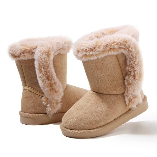 Image of Femizee Girls Boys Warm Winter Boots Kids Outdoor Snow Boots(Toddler /Little Kid)