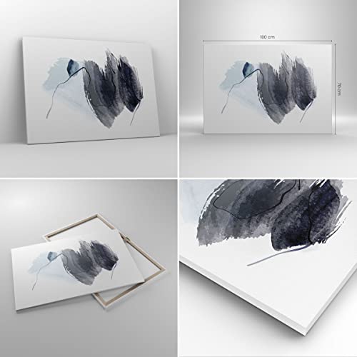 Quadro su Tela 100x70cm Stampe da Parete Blu