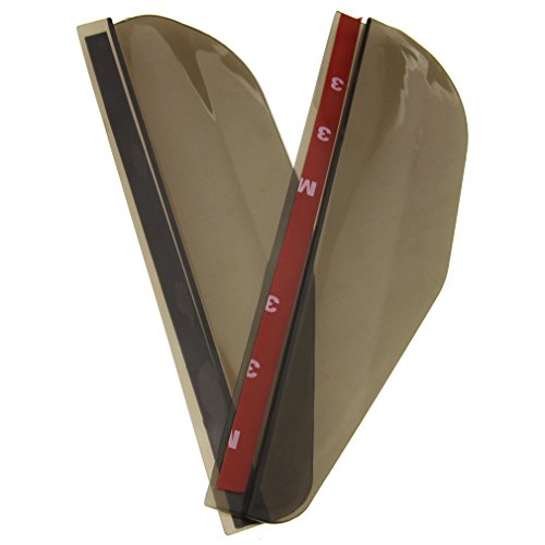 SING F LTD Pair Of Car Wing Side Mirror Rain Board Guard Eyebrow Sun Visor Light Brown