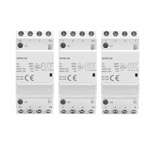 Contacteur de puissance Rail Din GYHC-25 4NC protégeant vos circuits AC230V 25A