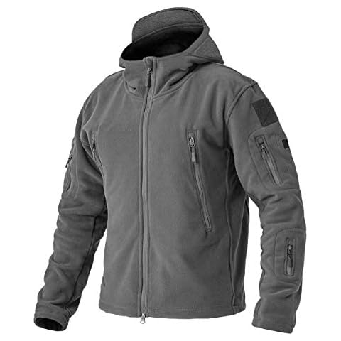 EKLENTSON Men's Multi-Pocket Fleece Hoodie Cover