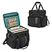 LoDrid Vinyl Record Storage Bag with 4 Boards Around and 2 Detachable Dividers, Holds Up to 60 LP Records, Travel Album Carrying Case with Separated Laptop Layer Up to 14â€, Bag Only, Black