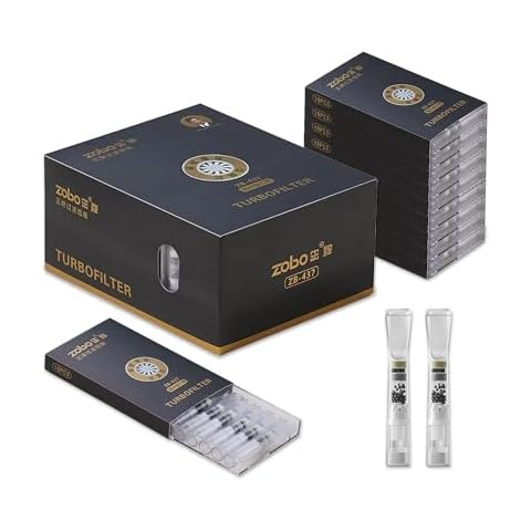 ZOBO Newly Turbine Filter Disposable Cigarette Filters, 25 Layer Multi-Filtering to Reduce Tar and Smoke Stains (100 Per Pack) Stylish Design, Suitable for Coarse, Medium, Fine Cigarettes Cover