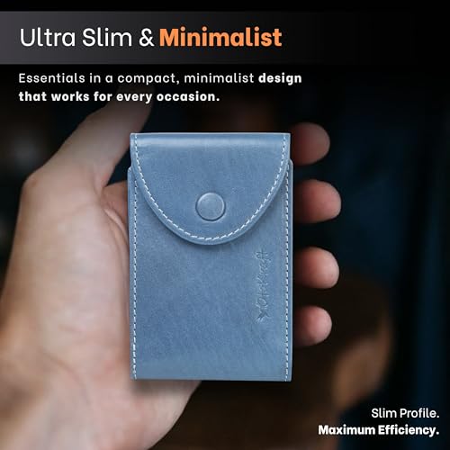 RFID Blocking Leather Wallet for Men – Premium Full Grain Leather Bifold Wallet with ID Window, Snap Closure – 10 Card Compartments, Gift Boxed, Slim Design3