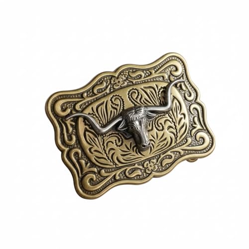 Boucle de ceinture western en bronze massif, accessoire vintage de qualité premium