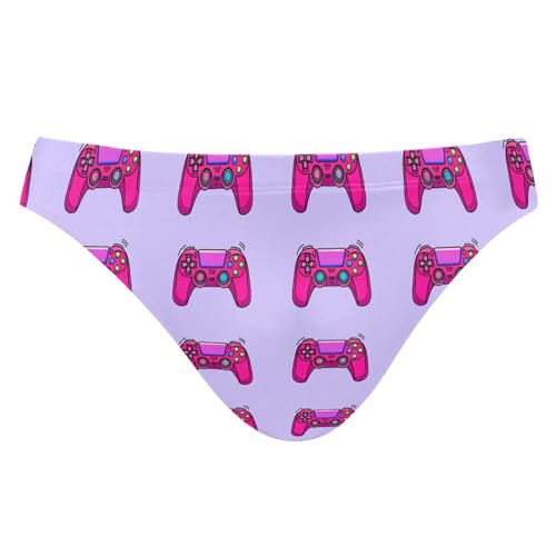 Purple Game Console Swim Briefs for Men Swimsuit Bikini Swimwear S B0404760