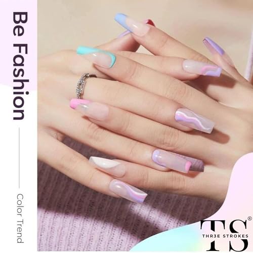 Image of THR3E STROKES Gel Nail Polish Set Gel Polish Orange Hot Pink Blue Yellow Green Purple Vibrant Spring Summer Gel Polish 7ML (UV /LED LIGHT REQUIRED) (VENICE PASTELS (VP22), 7.5ML)