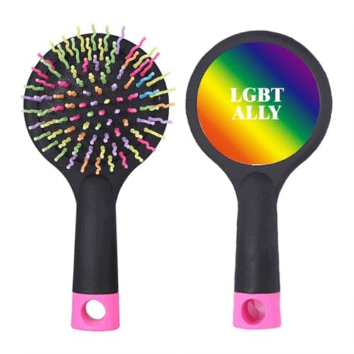 Brosse à cheveux démêlante sans douleur Ally Rainbow base coussin anti-nœuds