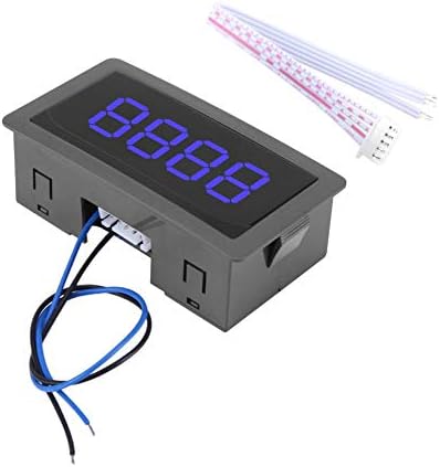 East buy Digital Counter - DC LED Digital Display 4 Digit 0-9999 Up/Down Plus/Minus Panel Counter Meter with Cable(Blue)
