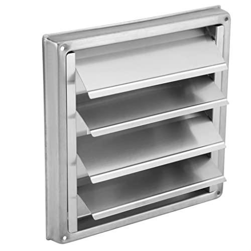 HBJWOV Rejilla de Ventilación Cuadrada para Pared de Acero Inoxidable 100mm para Extractor y Secadora miniatura 1