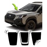 BENINI DESIGN STUDIO - Hood Blackout Racing Stripe Decal Compatible with Subaru Forester 2017-2024 Wilderness Base and All Trim Levels (Matte Black, Style 1)