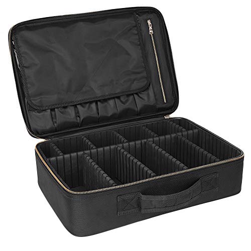Makeup Case Professional Cosmetic Train Cases Artist Storage Bag Make Up Tool Boxes Brushes Bags With Compartments Waterproof Detachable Vanity Organizer