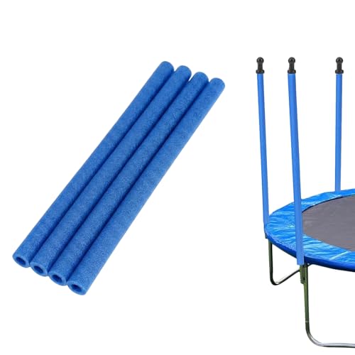 4PCS Trampoline Pole Foam Sleeves Suitable for 1 Inch Trampoline Poles , 34.6 Inch Waterproof Round Trampoline Pole Covers Accessories, Replacement Trampoline Parts for Indoor and Outdoor (Blue)