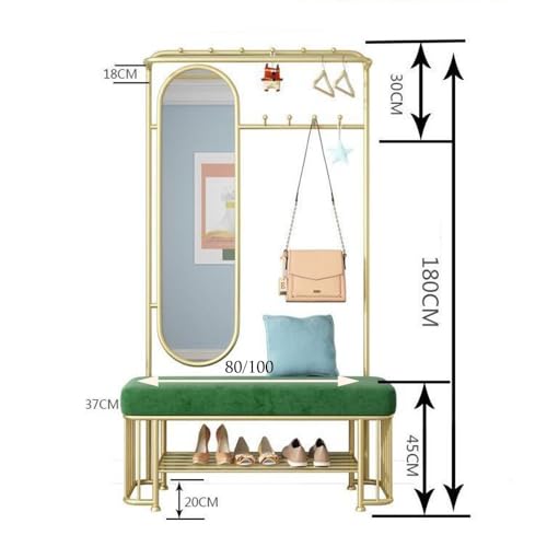 Arbre à manteaux autonome multifonction facile à assembler avec miroir - 7