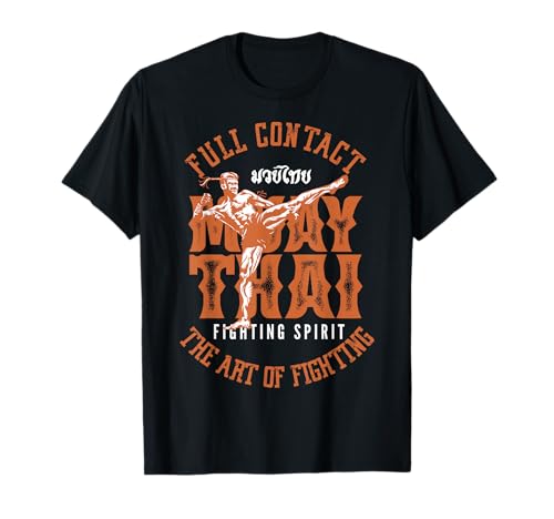 Muay Thai Fighter MMA Full Contact Retro Kickboxing Camiseta
