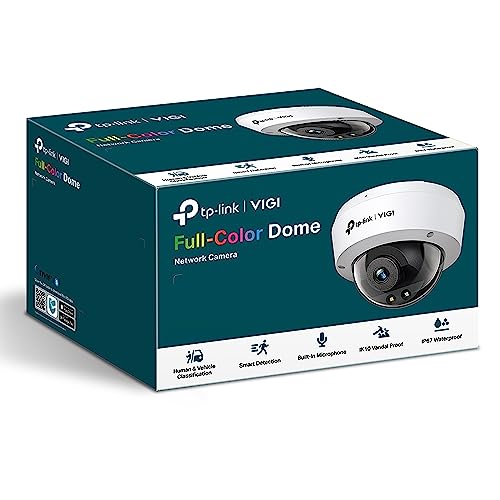 Image of TP-Link VIGI C240 2.8mm Lens Smart Security Camera | 4MP HD Full-Color Dome Network Camera | Built-in Microphone | IK10 Vandal-Proof | IP67 Waterproof | H.265+ | PoE /12V CCTV