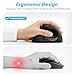 Left Handed Ergonomic Mouse Jiggler,Vertical Wireless & Rechargeable,2.4G USB Carpal Tunnel Lefty Mice with Undetectable Random Movement Keeps PC Laptop Awake-Black