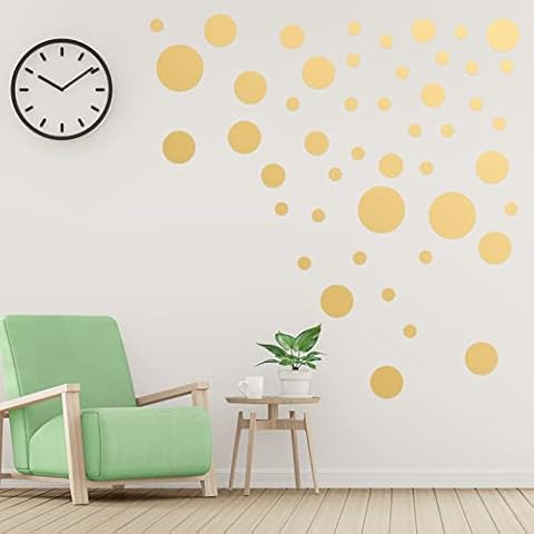 264 Stück Wandtattoo Punkte Gold Dot Wandaufkleber Cover