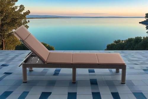 Chaise longue pliable extérieur avec dossier réglable et coussin - 3