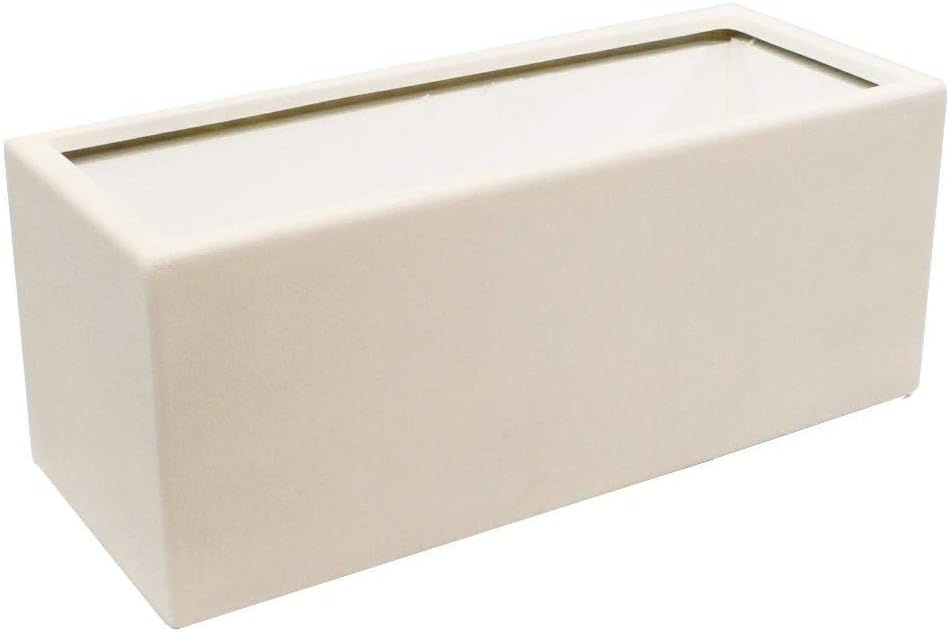 Enjoyplanter Fibreglass Planter, Plant Pot, Flower Trough | Velvet 100x40x40cm (White)