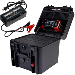 Dakota Lithium - 12V 60Ah Dual Purpose Power Box and 1000CCA LiFePO4 Deep Cycle Starter Battery with Inverter - 11 Year USA Warranty - DC, and USB Ports - Waterproof - 12v 10amp Charger Included
