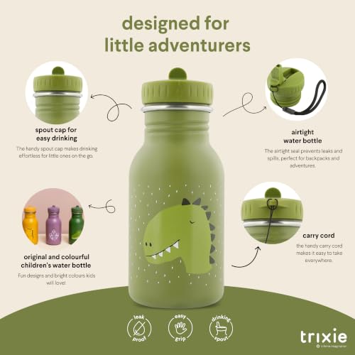 Trixie - Gourde pour Enfants en Acier Inoxydable 350ml - Mr. Dino (Dinosaure) – vue 7