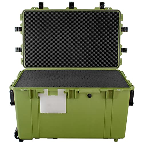 Eylar Xxxl 32" Transport Roller Gear, Camera, Tools, Equipment Hard Case Waterproof W/Foam (Green) #TOP2